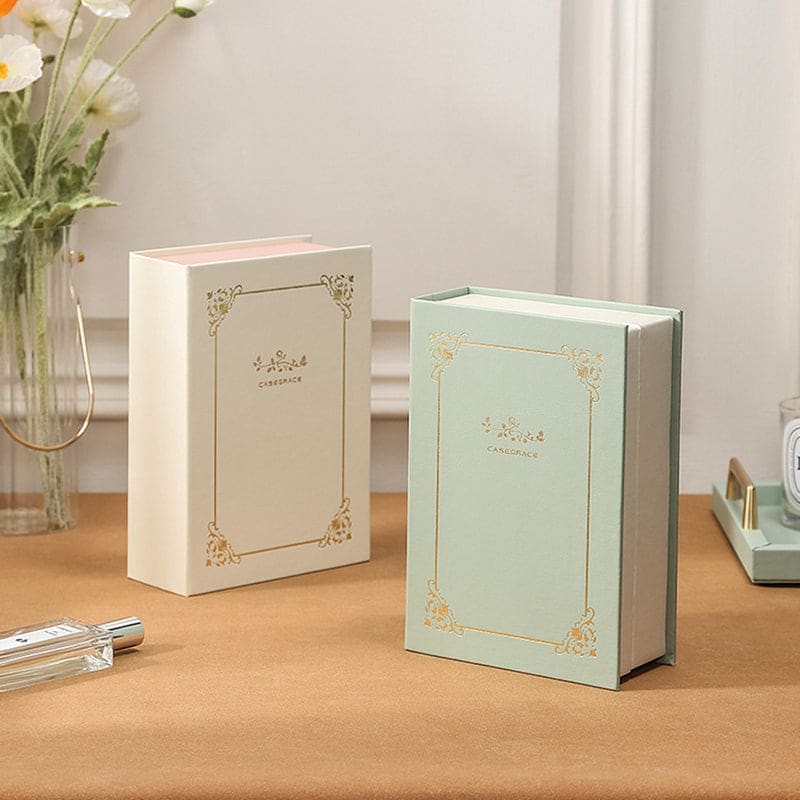 Boîte à Bijoux Livre vert blanc