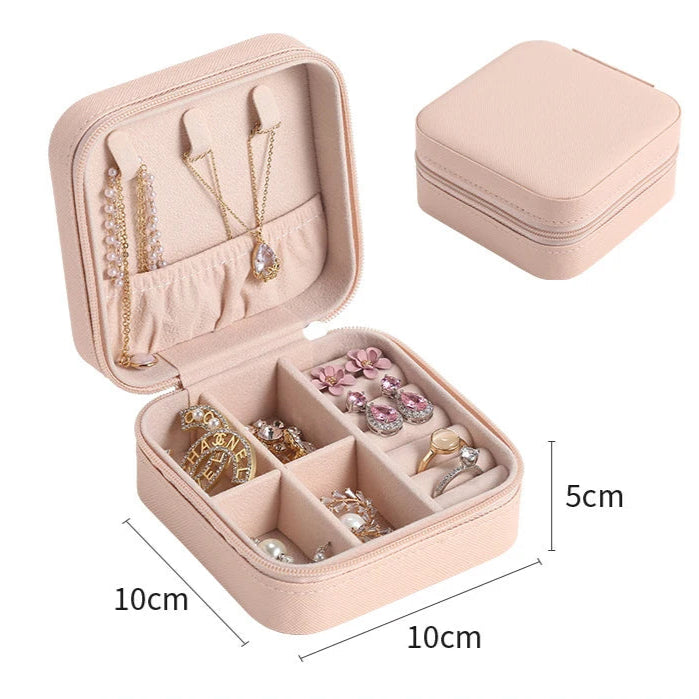 Boîtes à bijoux de voyage rose dimension