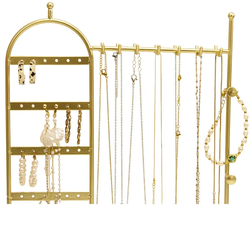 Portant à bijoux gros plan