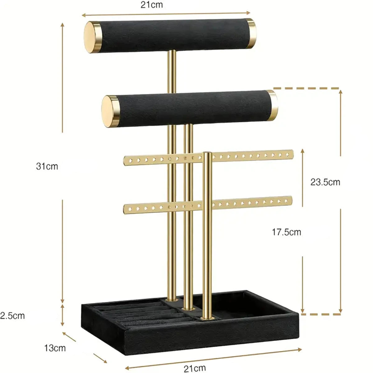 Porte bijoux design noir