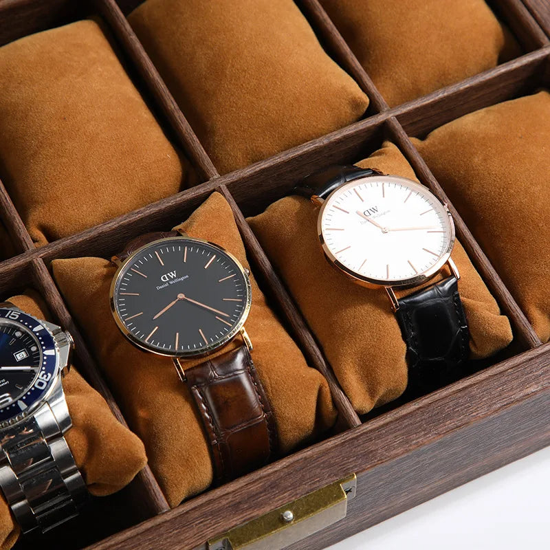 Grande Boîte à Montre en Bois