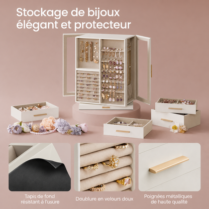 Boîte à Bijoux Rotative 360° 7 Tiroirs – visuel 5