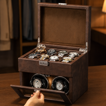 Remontoir 2 Montres avec Coffret Rangement 8 Places