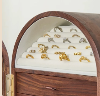 Boîte à Bijoux Rotative Noyer – visuel 9