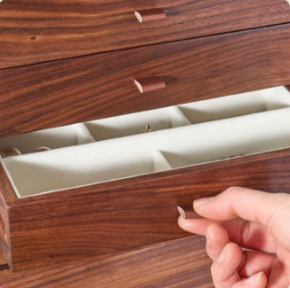 Boîte à Bijoux Rotative Noyer – visuel 10