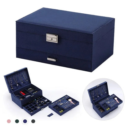 Boîte à Bijoux avec Tiroirs bleu