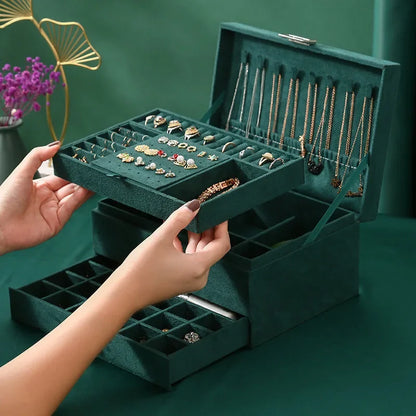 Boîte à Bijoux avec Tiroirs ouverte