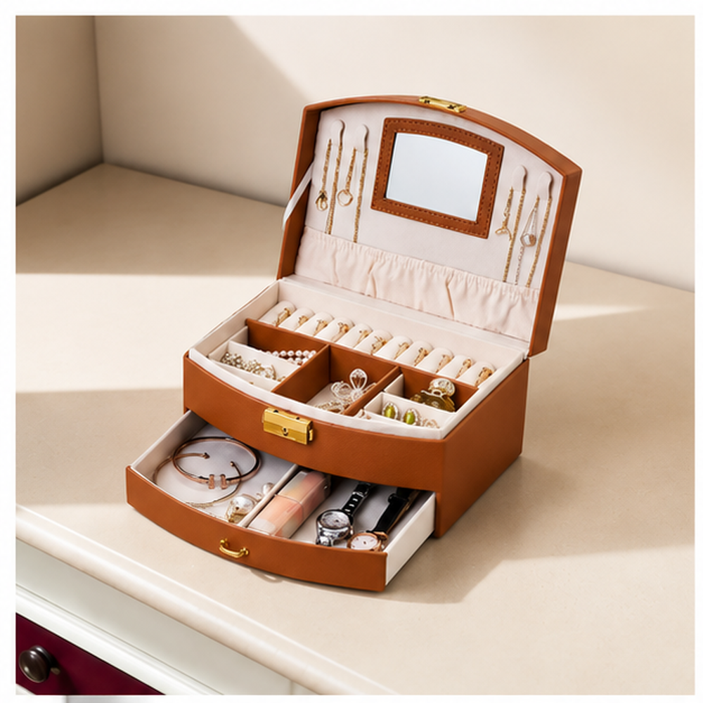 Boîte à Bijoux Camel à Serrure – visuel 4