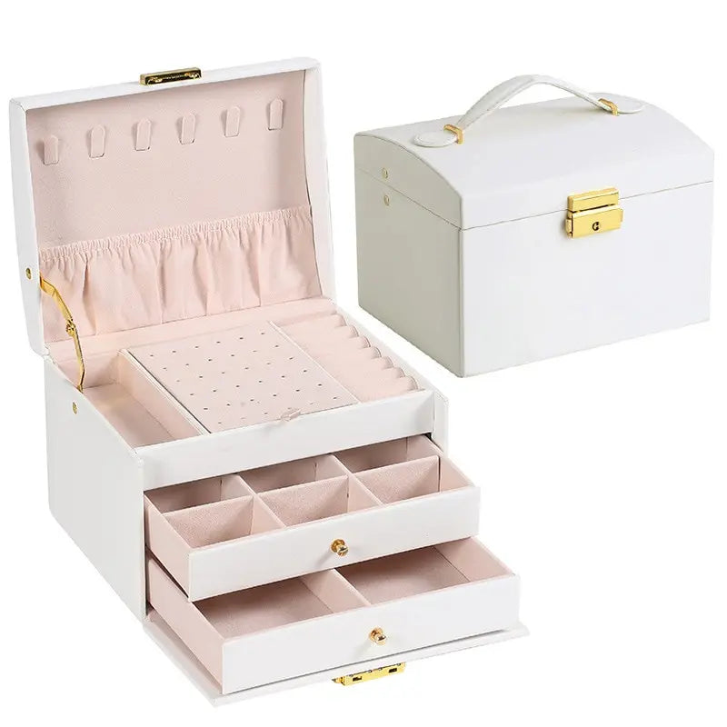 Boite à bijoux de voyage blanc